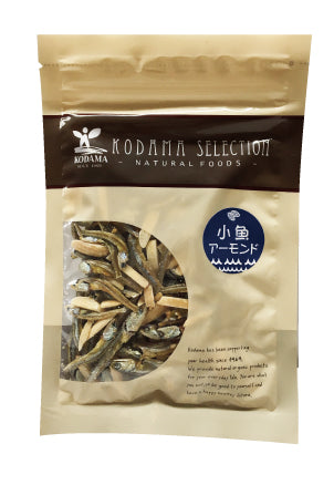 Dried whole baby sardines with almonds